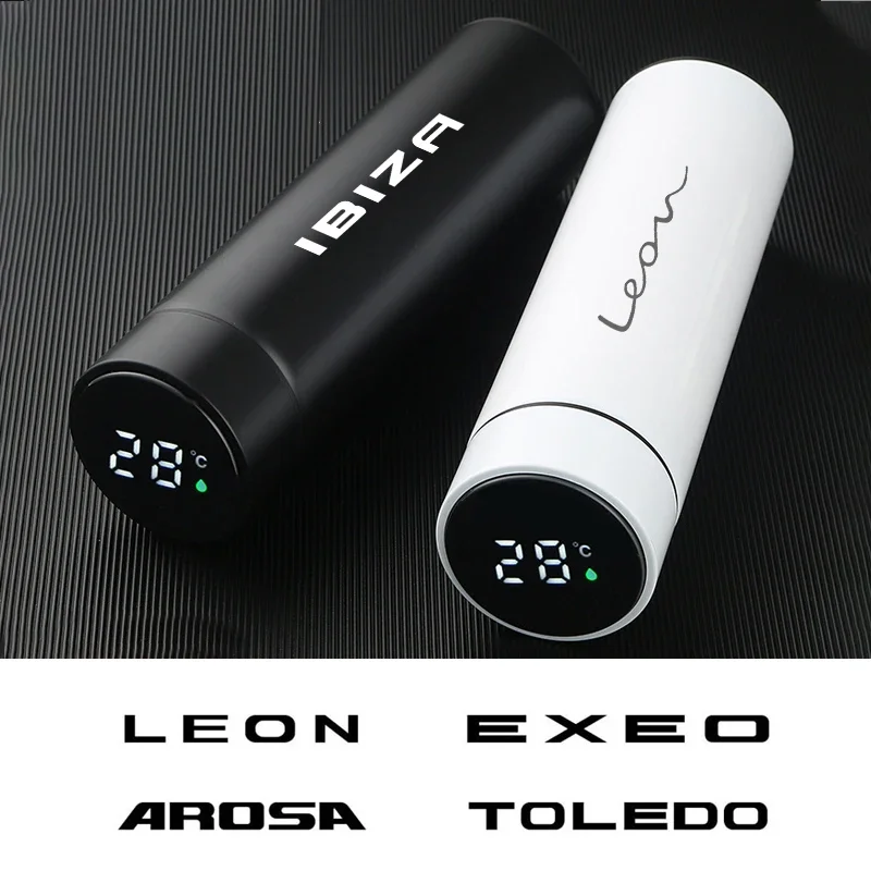 

Stainless Steel Coffee Thermos Mug 500ml For SEAT Ibiza Leon Arona Ateca Altea Arosa Exeo Tarraco Car Travel Vacuum Thermal mug