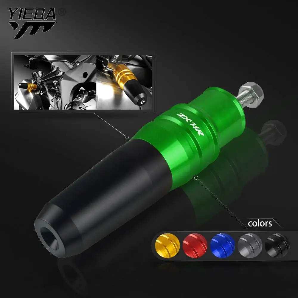 

For Kawasaki ZX14R ZX-14R Exhaust Sliders Crash Pads Protector Motorcycle Accessories Part Falling Protection With ZX14R Logo