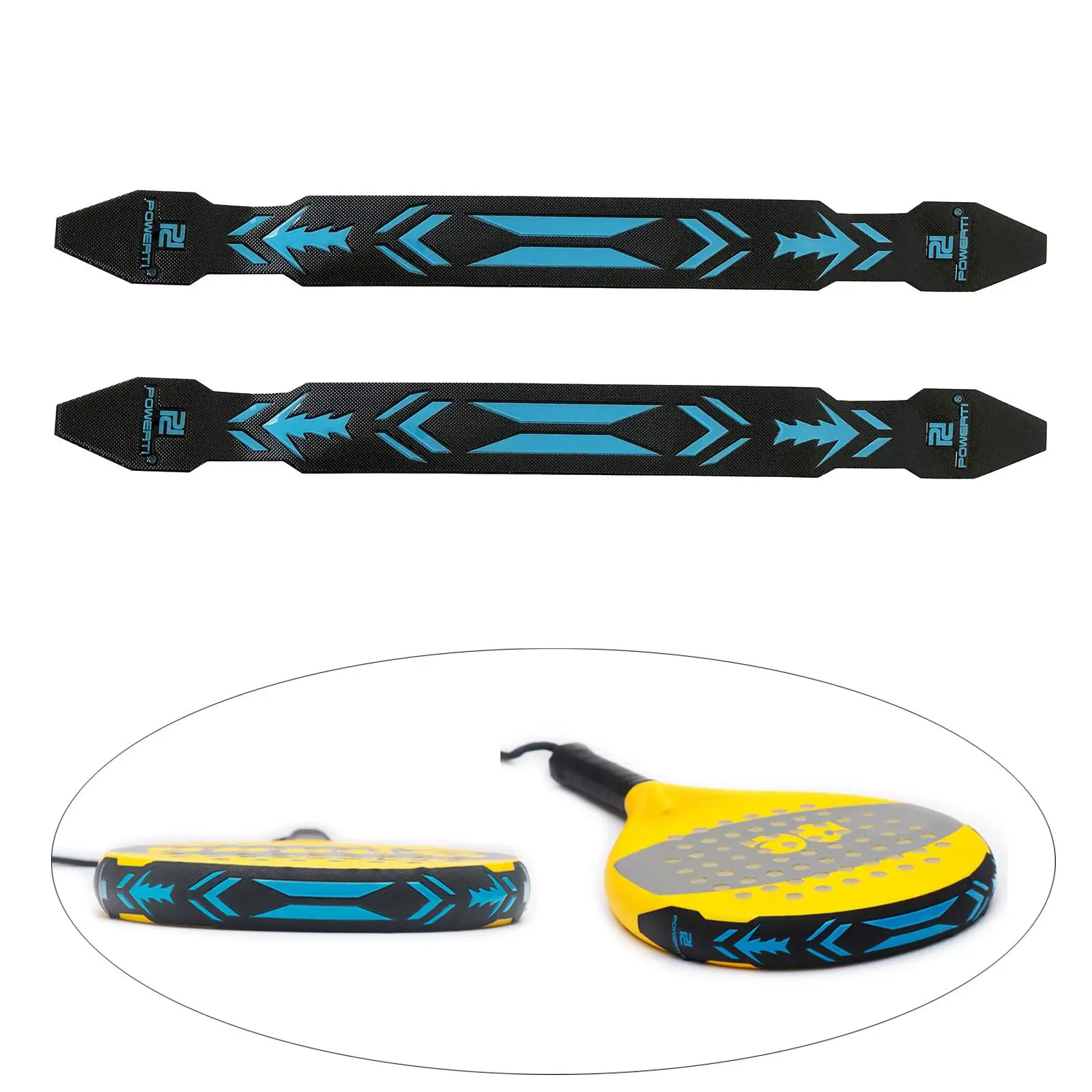 Set of 2 3D Paddle Tennis Tape Soft Head Waterproof Racket Sticker Paddleball Training Outdoor Activities Supplies