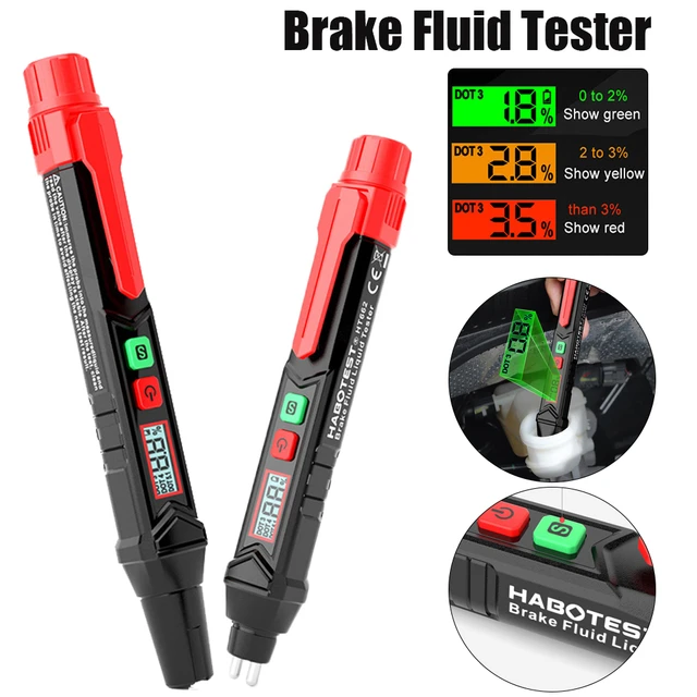 100% NEW Brake Fluid Tester Auto Car Brake Liquid Digital Tester For  DOT3/DOT4/DOT5.1 Oil Quality Check Pen Sound Light Alarm - AliExpress