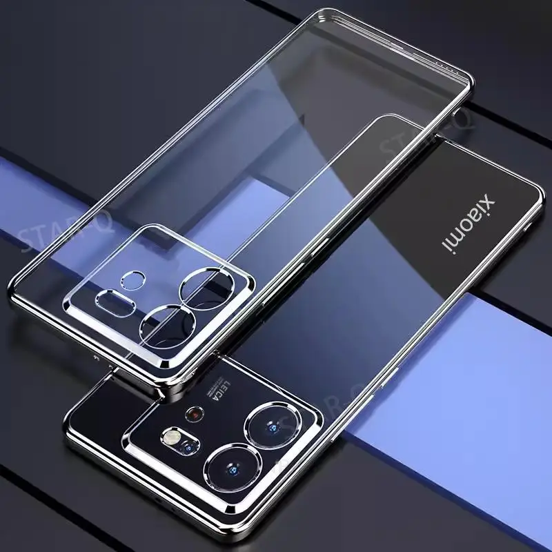 Luxury Plating Transparent Soft Silicone Clear Phone Case