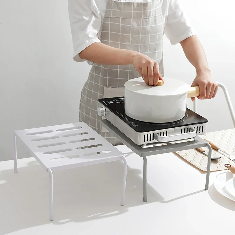 Retractable Kitchen Shelf Multifunctional Expandable Stackable Sliding Rack Space Saving Home Cabinets Tableware Organizer Rack 4
