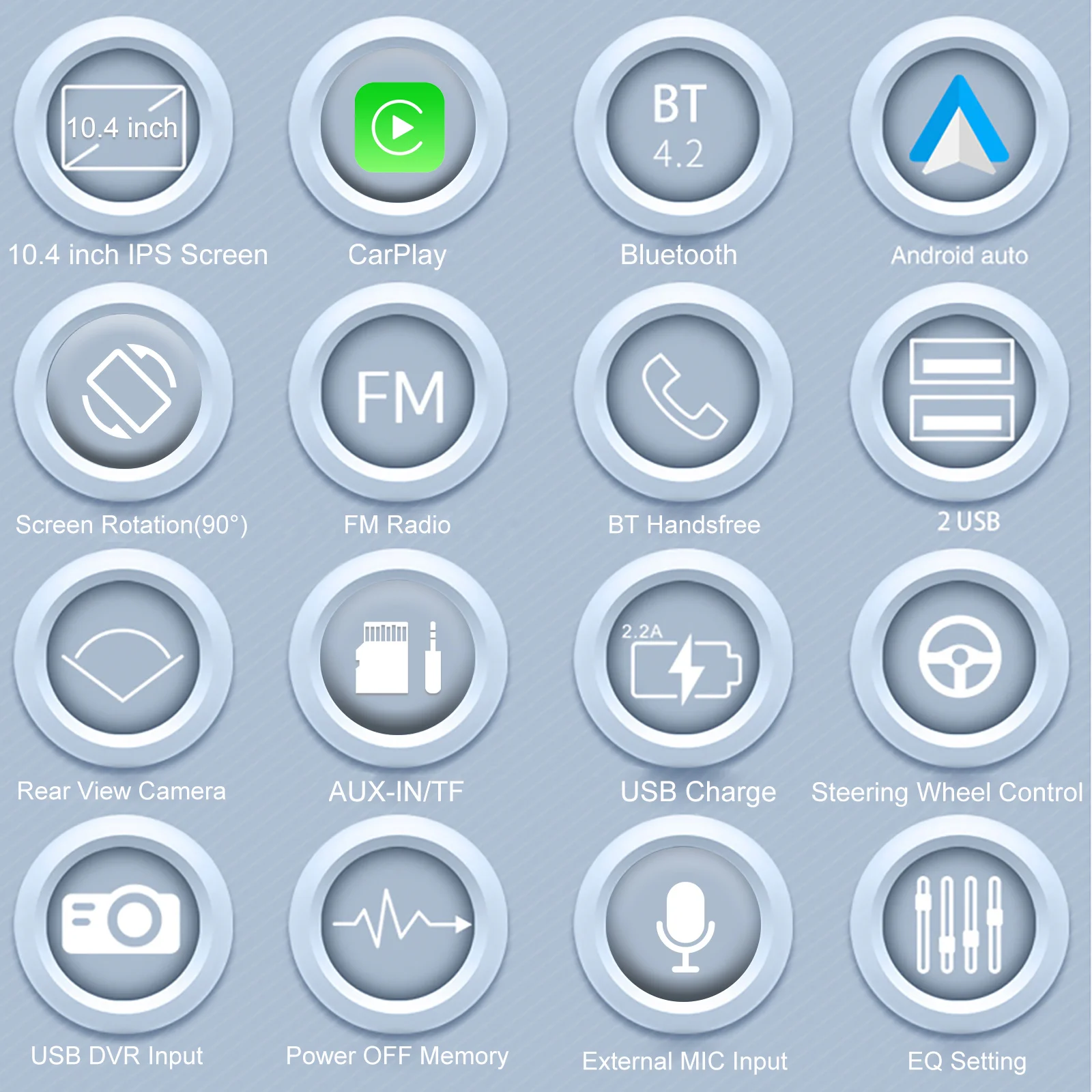 10.4" Rotatable CarPlay Stereo 3