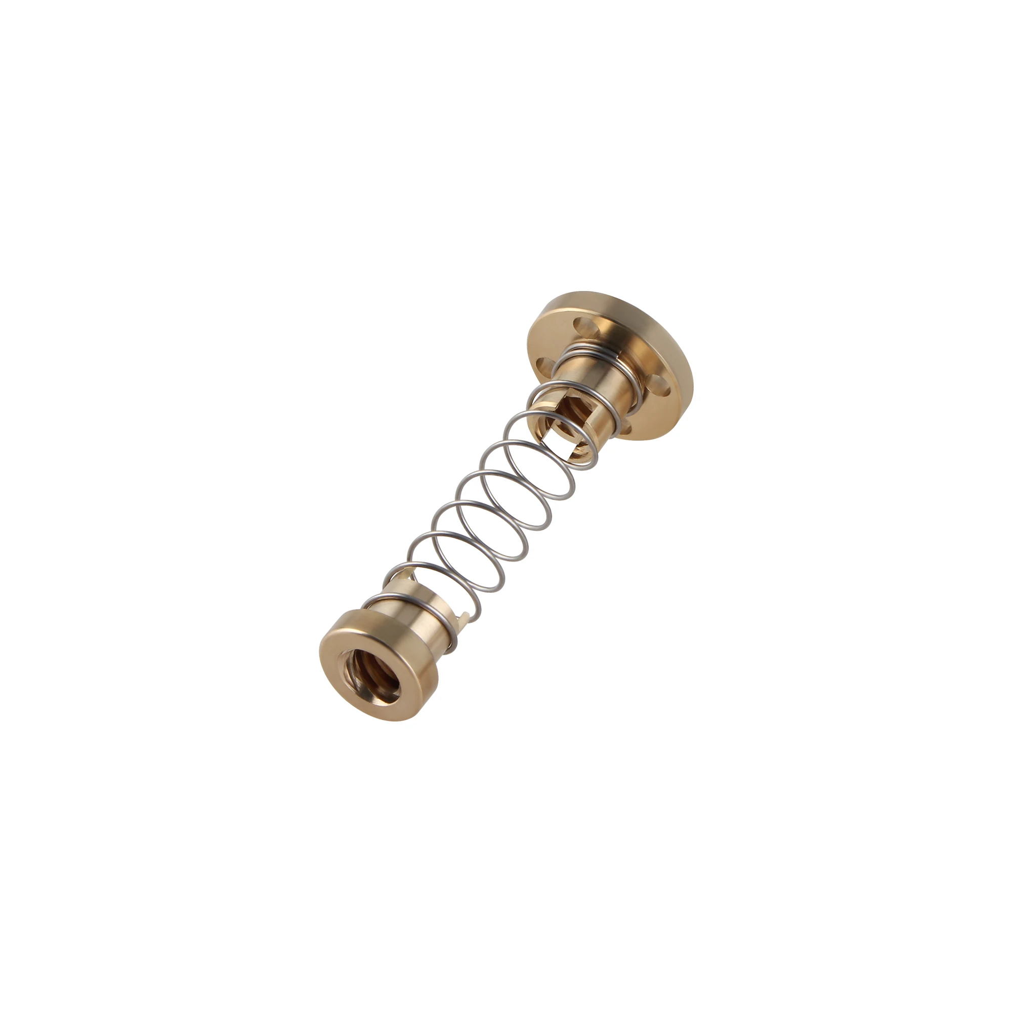 T8 Anti Backlash Nut Spring Loaded Elimination Gap Nut For 8mm Acme Threaded Rod Lead Screws DIY Brass CNC 3D Printer Parts lead screw