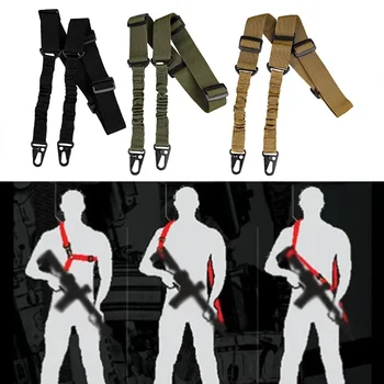 Tactical Two Points Sling Shoulder Strap Army Durable Nylon Rifle Belt Heavy Duty Sling for Outdoor Hunting Sports Accessories 1