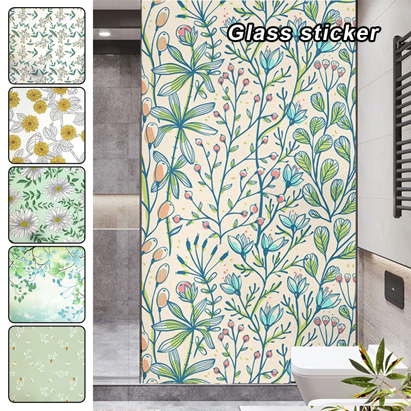 

Printing Window Film Stained Glass Door Window Sticker Privacy Protection Color Nordic Home Decoration Anti-vision Frosted Film