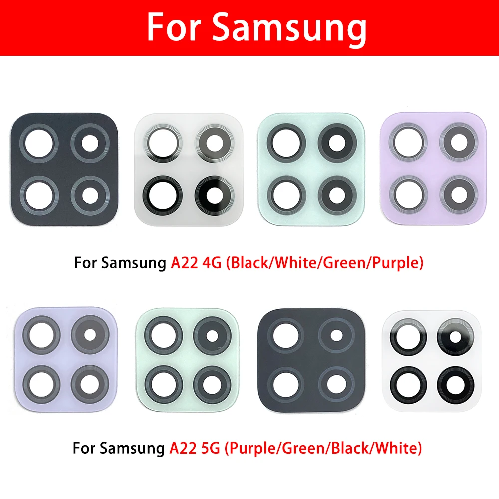 

50pcs For Samsung A22 4G 5G Rear Back Camera Glass Lens Cover With Adhesive Lens Sticker Repair Tools Replacement Parts