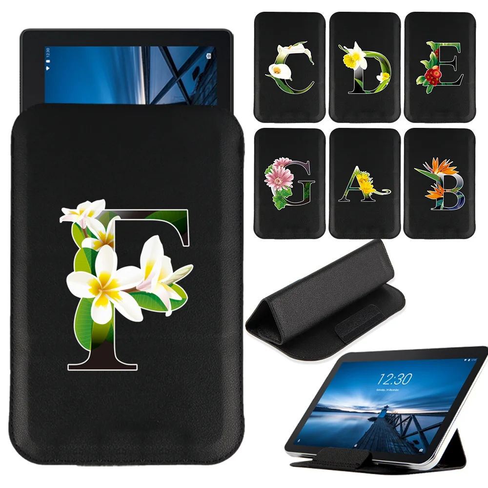 Tablet Bag For Lenovo Tab M10 Plus 10.3/Tab M10 10.1/Tab M10 Hd 10.1/Tab E10 10.1/Tab M8/Tab M7 Flower Color Print Magnet Pack