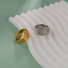 1PC Stainless Steel Mens Nugget Ring Hip Hop Fashion Jewelry Gifts 4