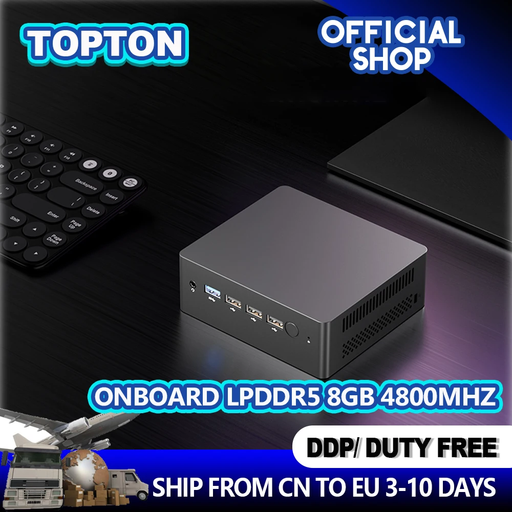Topton 12th Gen Mini PC Alder Lake Intel N100 Quad Core DDR5 8G/16G 4800Hz Windows 11 Dual LAN Firewall Router Gaming Computer 2