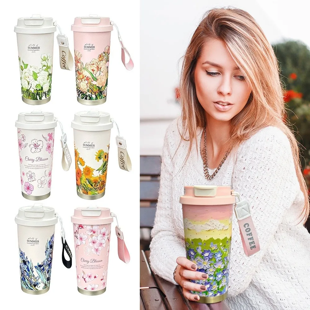 Large Capacity 500ml Insulated Stainless Steel Coffee Mug - Leakproof Double-Layer Vacuum Drinkware