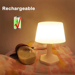 Adjustable Brightness LED Desk Lamp - Eye - Friendly Rechargeable Reading Light (Rechargeable)