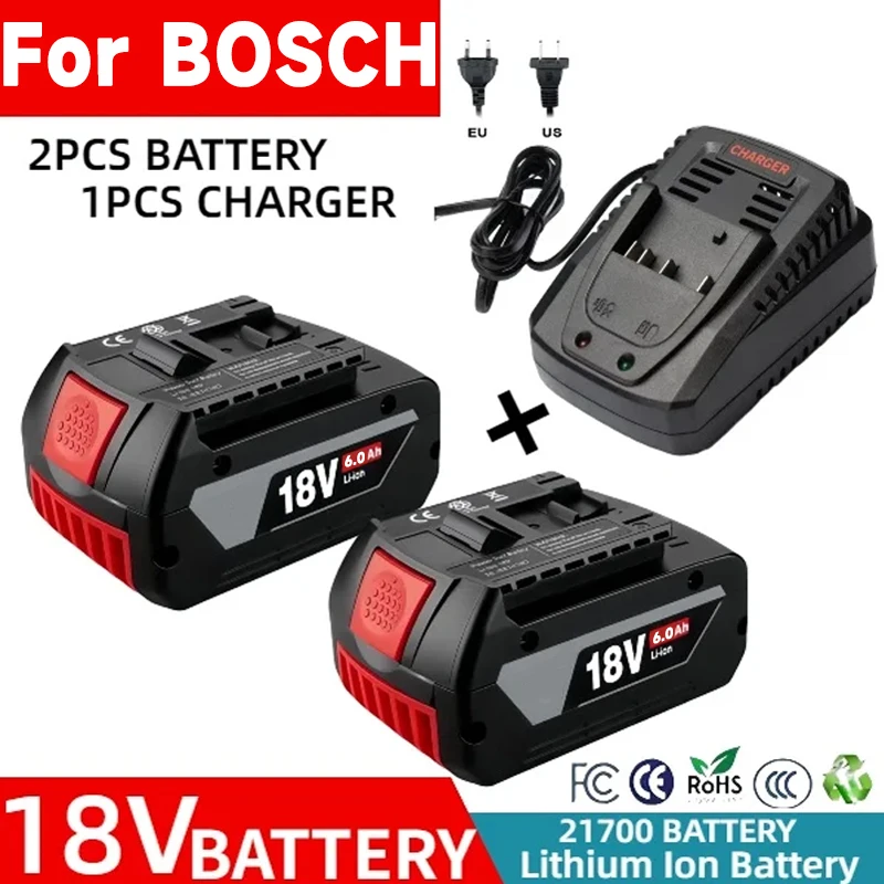 Oryginalny akumulator GBA 18V 100% do Bosch 18V 6Ah, odpowiedni do narzędzi BAT622 BAT618G, akumulator o dużej mocy 10C.