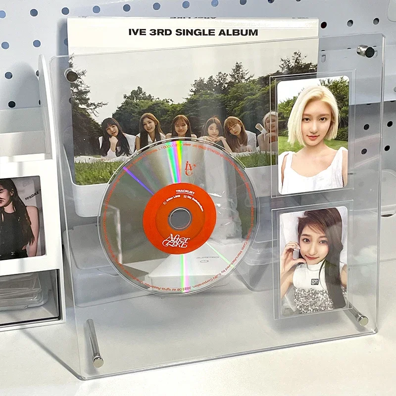 Фото Акриловый держатель для фотокарт, фоторамка, выставочный стенд для Kpop Cd, Idol, Cd-карты, внутренняя рамка, фотоальбом, шарообразный искусственный носитель №5