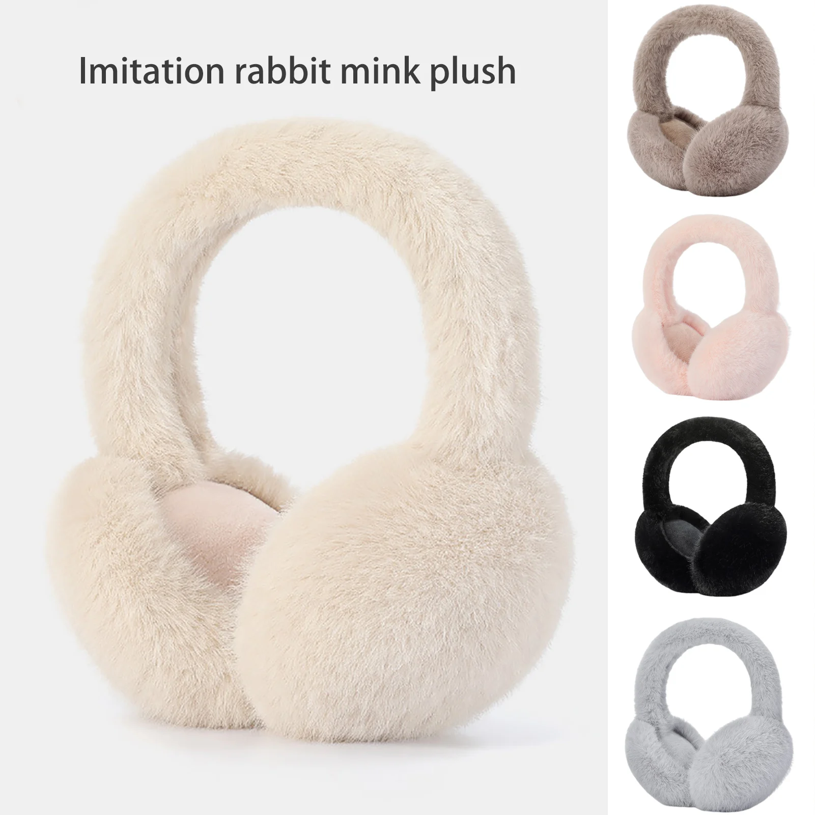 Unisex Plaid Folding Ear Cover Autumn Winter Warm Earmuffs warm earmuffs