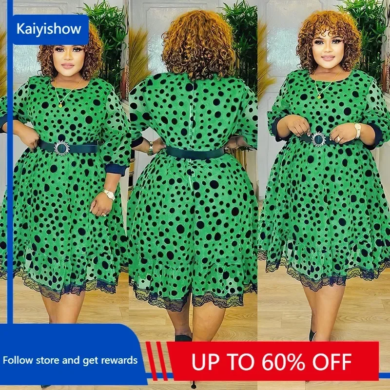 

Платье женское летнее с круглым вырезом, длинным рукавом и поясом