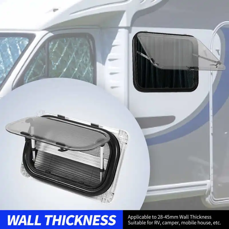 RV Window with Sunshade Screen 500mm 300mm UV Protection Insect Proof