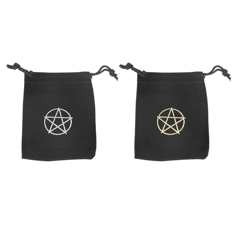 

Pentagram Tarot for Oracle Card Storage Bag Small Drawstring for Candy Jewelry Earring Necklace Ring Package Bag