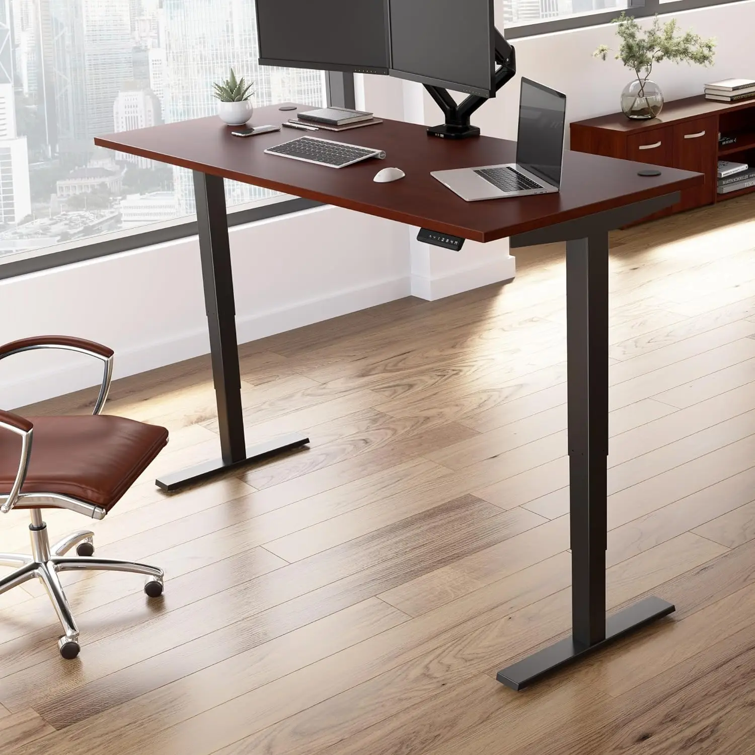 

Bush Business Furniture Move 40 Electric Height Adjustable Desk with Black Base, Ergonomic Sit-Stand Computer