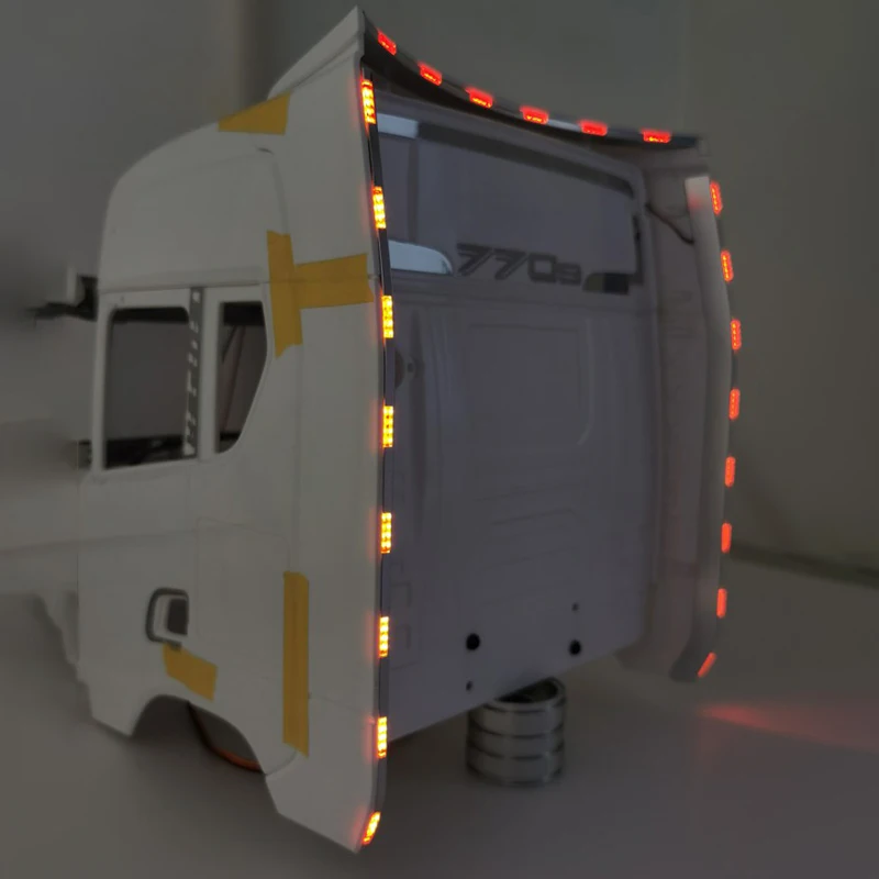 AXspeed Luci LED Laterali Gialle Per Tamiya Scania 770s 6x4 Truck RC 1/14