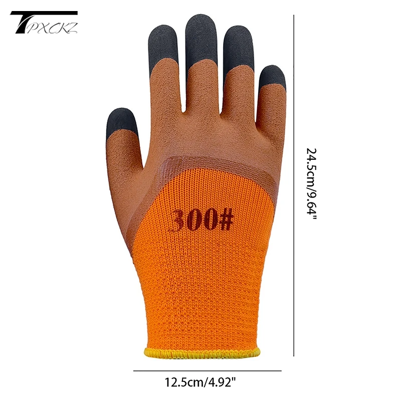 Winter Thickened And Velveted Tire Rubber Wear-resistant Anti-slip Construction Site Labor Protection Gloves Construction Gloves 6