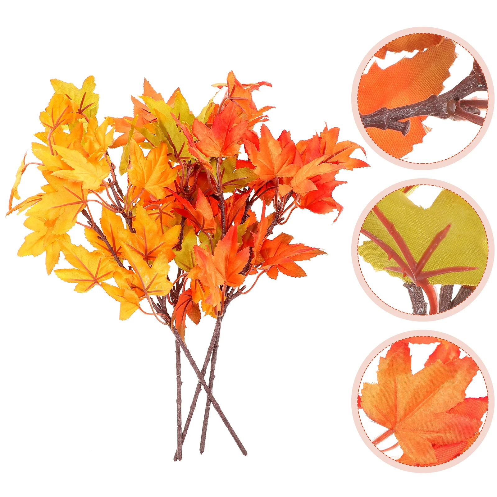 

4pcs Fake Maple Leaves Pick Realistic Fall Pick Autumn Fall Table Centerpiece