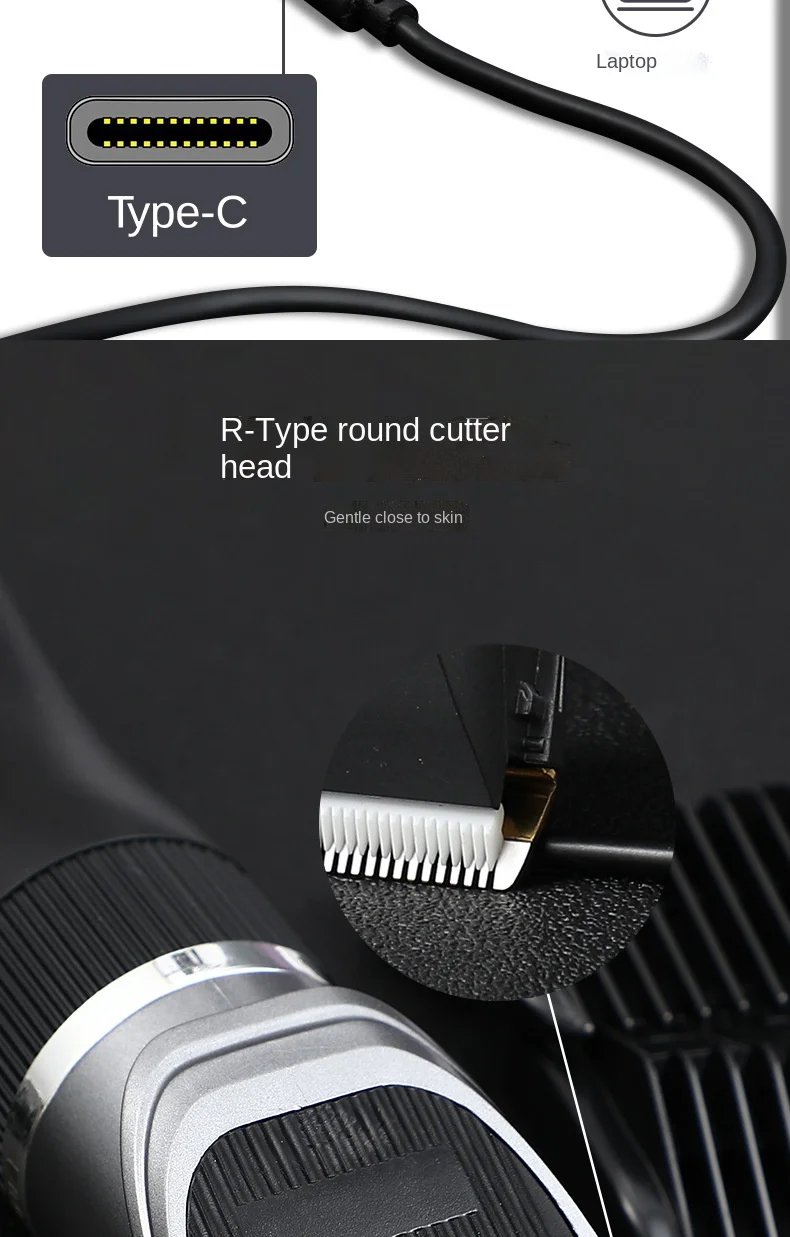 Máquina de Cortar Aparador de Barba Máquina de Corte de Cabelo Corte de Cabelo Profissional Cabelo Barbeiro Recarregável Lâmina Cerâmica Baixo Ruído Adulto Garoto 23 Computers & Electronics