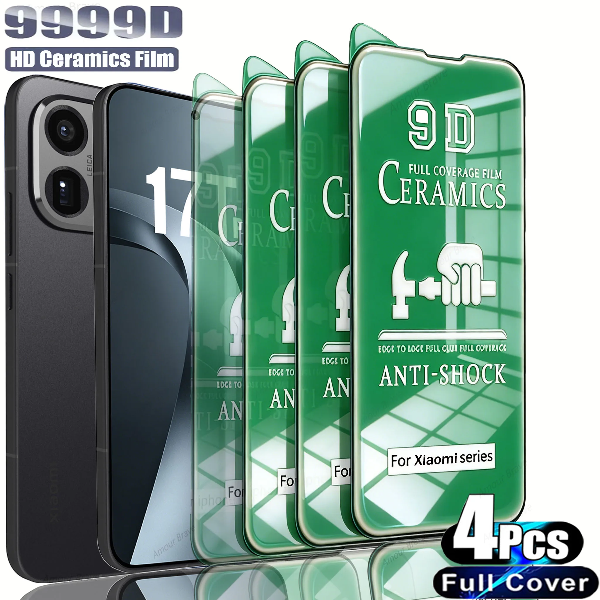 4PCS High-Quality Clear Ceramic Screen Protectors