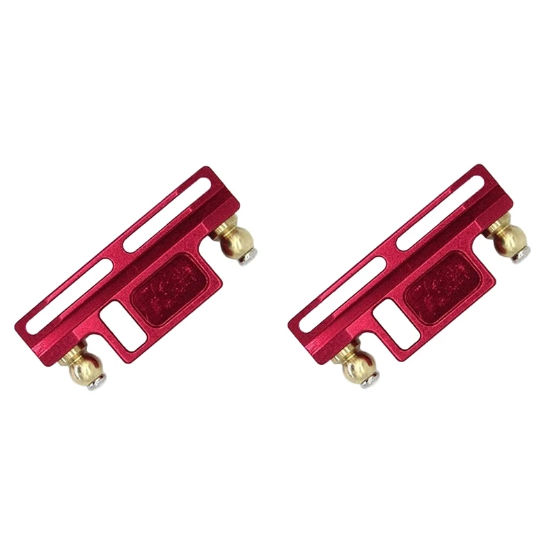 

2X For WPL D12 1/10 RC Truck Car Upgrade Parts Metal Steering Group Assembly Steering Block Spare Accessories,Red