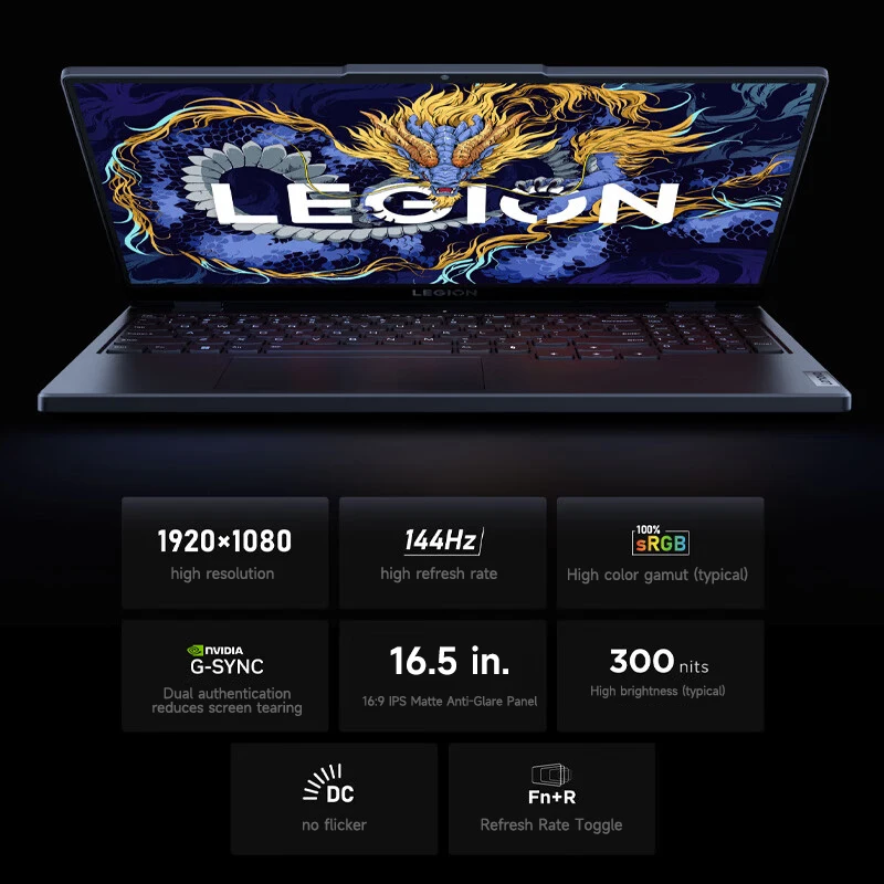 Lenovo laptop Legion Y7000 15.6"144Hz Gaming laptop Intel Core i7-13650HX 24/32GB DDR5 RAM 512GB/1TB/2TB SSD RTX4060 Notebook PC 3