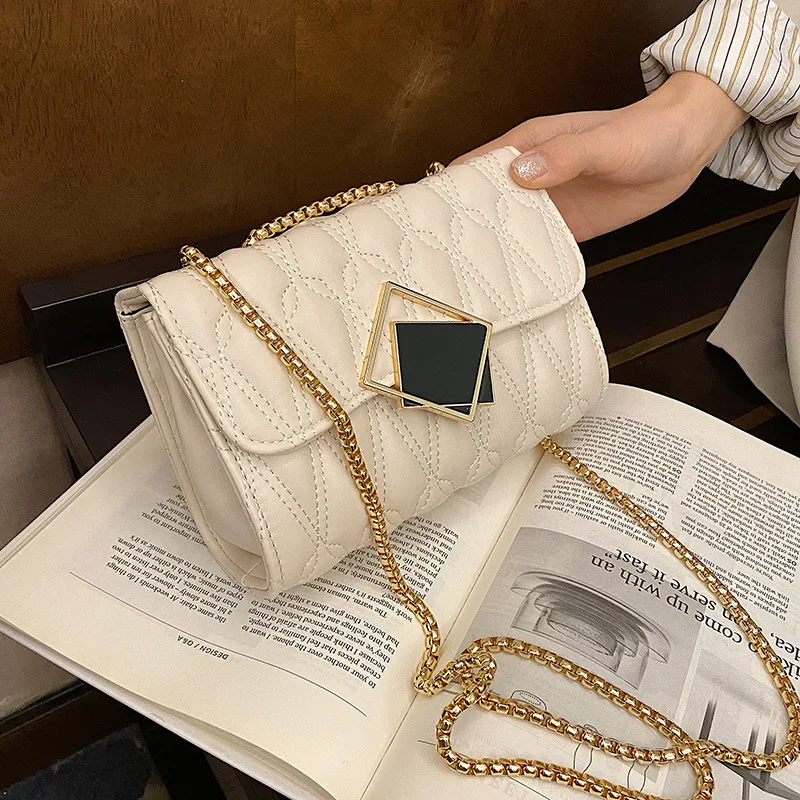 

2024 Trendy New Women's Niche Bags, Fashionable and Versatile, High-end Chain Crossbody Bags, Exquisite Rhombus Women's Bags
