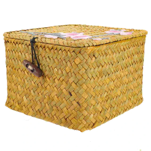 Small Wicker Fishing Basket Small Decorative Woven Basket Vintage