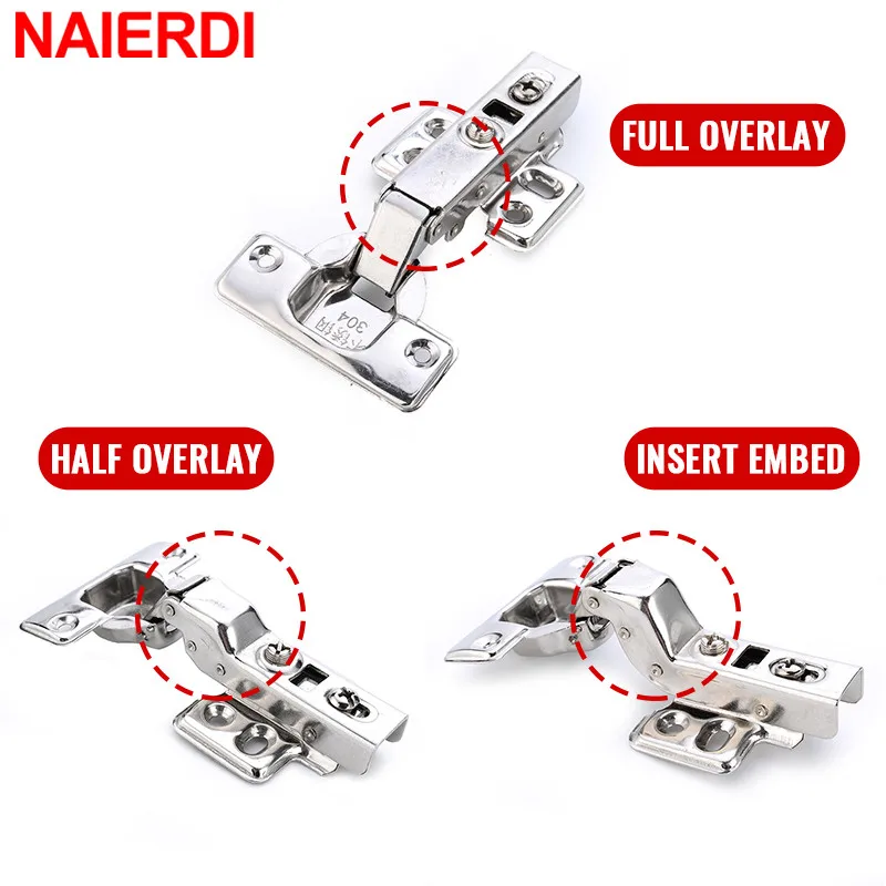 Cabinet Hinges Cabinet Door Hinges Cabinet Door Damper 8/10/12PCS Stainless Steel Hydraulic for Kitchen Cupboard Furniture