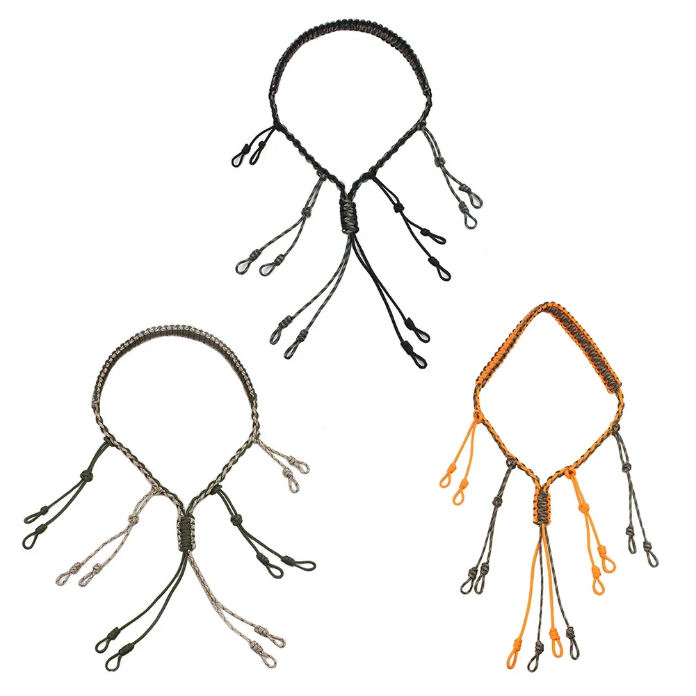 1PCS Hunting bait Rope duck call Rope Rope Hunter game adjustable 12-ring braided whistle bird collar sling hunting supplies