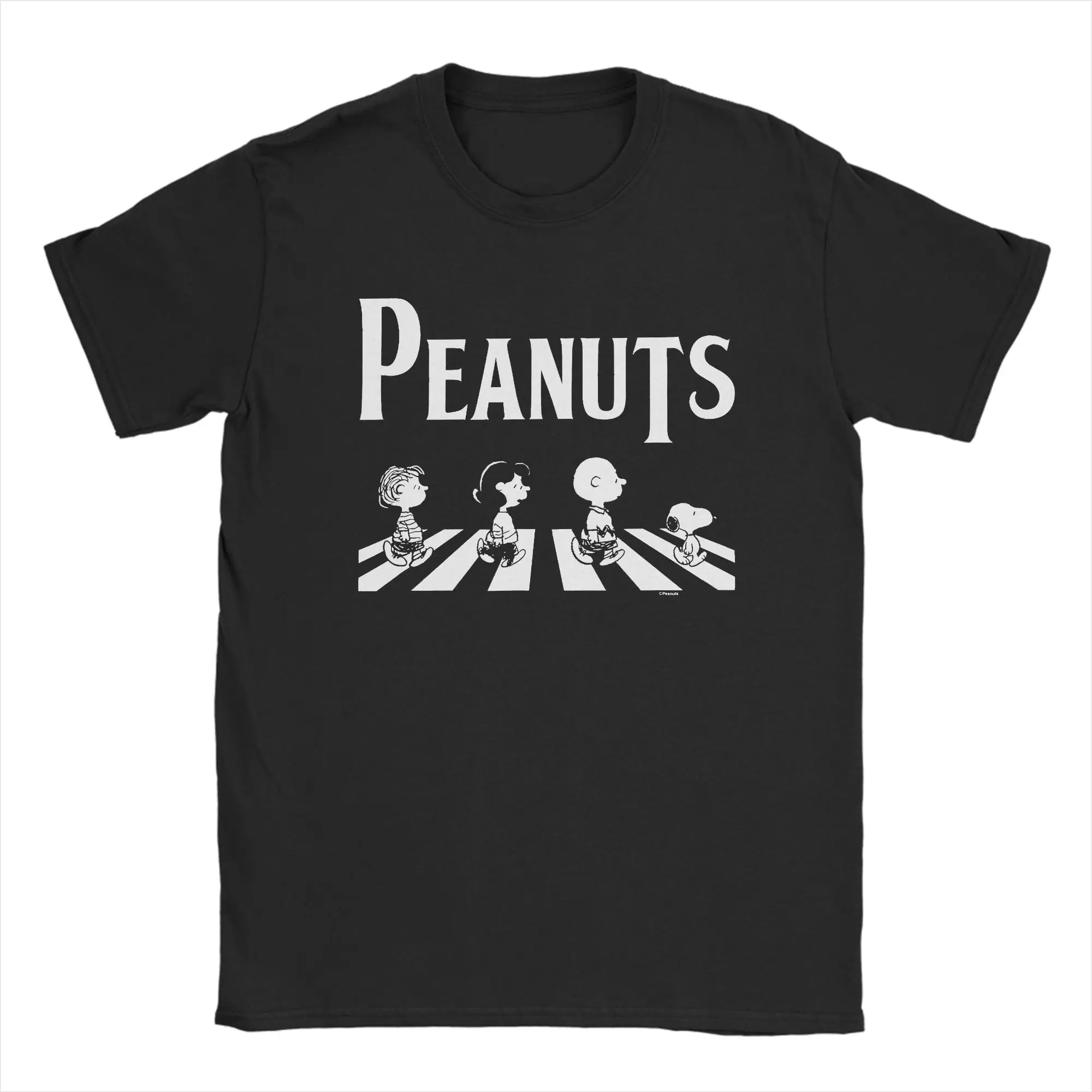 Lustiges Snoopy Crossing Road T-Shirt für Männer und Frauen, Rundhalsausschnitt, kurzärmelig, Cartoon-Tops aus 100 % Baumwolle, Sommer-Tops