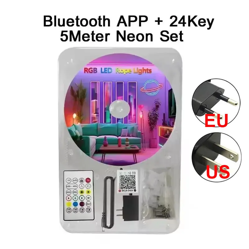 ตัวเลือกสินค้า ไฟนีออน LED RGB 24V ยืดหยุ่น กันน้ำ ควบคุมผ่านแอพ