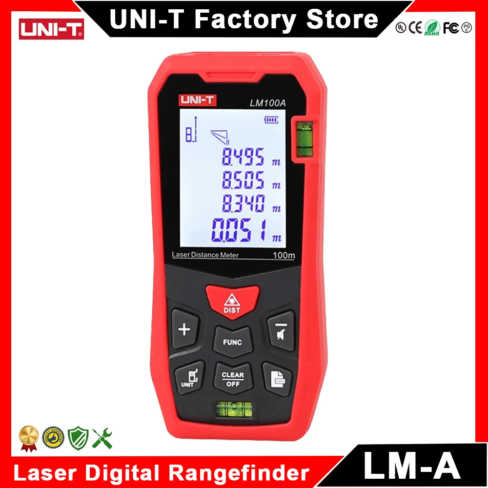UNI-T Mini Digital Rangefinder 50M 100M 120M Laser Distance Meter Trena Laser Tape Range Finder Professional Measure Meter laser rangefinder