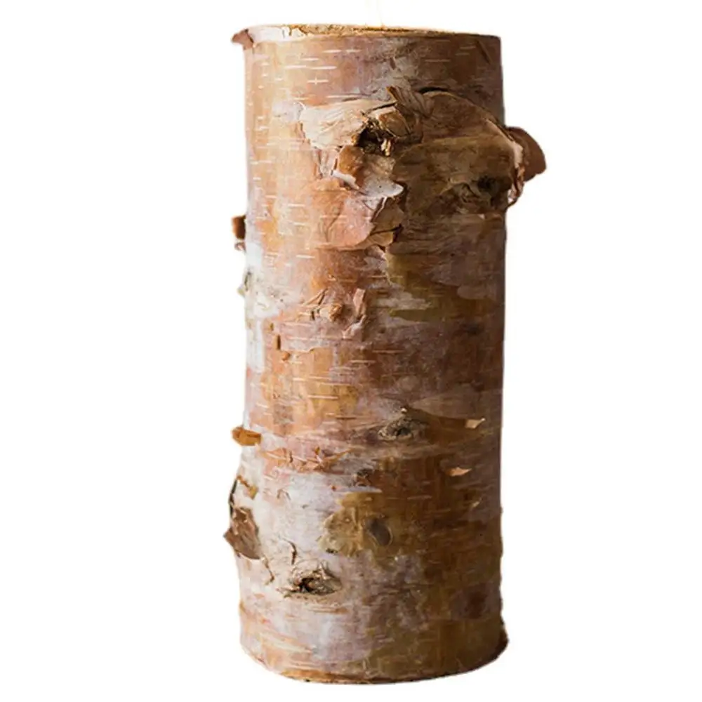 Lot De 3 Photophores En Bois De Bouleau Rustiques - Pour Bougies Chauffantes, Décoration Mariage/Noël