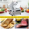Automatic Meat Slicer, Electric Food Slicer 370W+550W, Stainless Steel, Adjustable Thickness 0-16mm, Home & Commercial Use 6