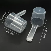 3pcs 100ml Transparent Pet Measuring Spoon With Scale Plastic Dog Cat Feeding Shovel Pet Tableware Supplies 2