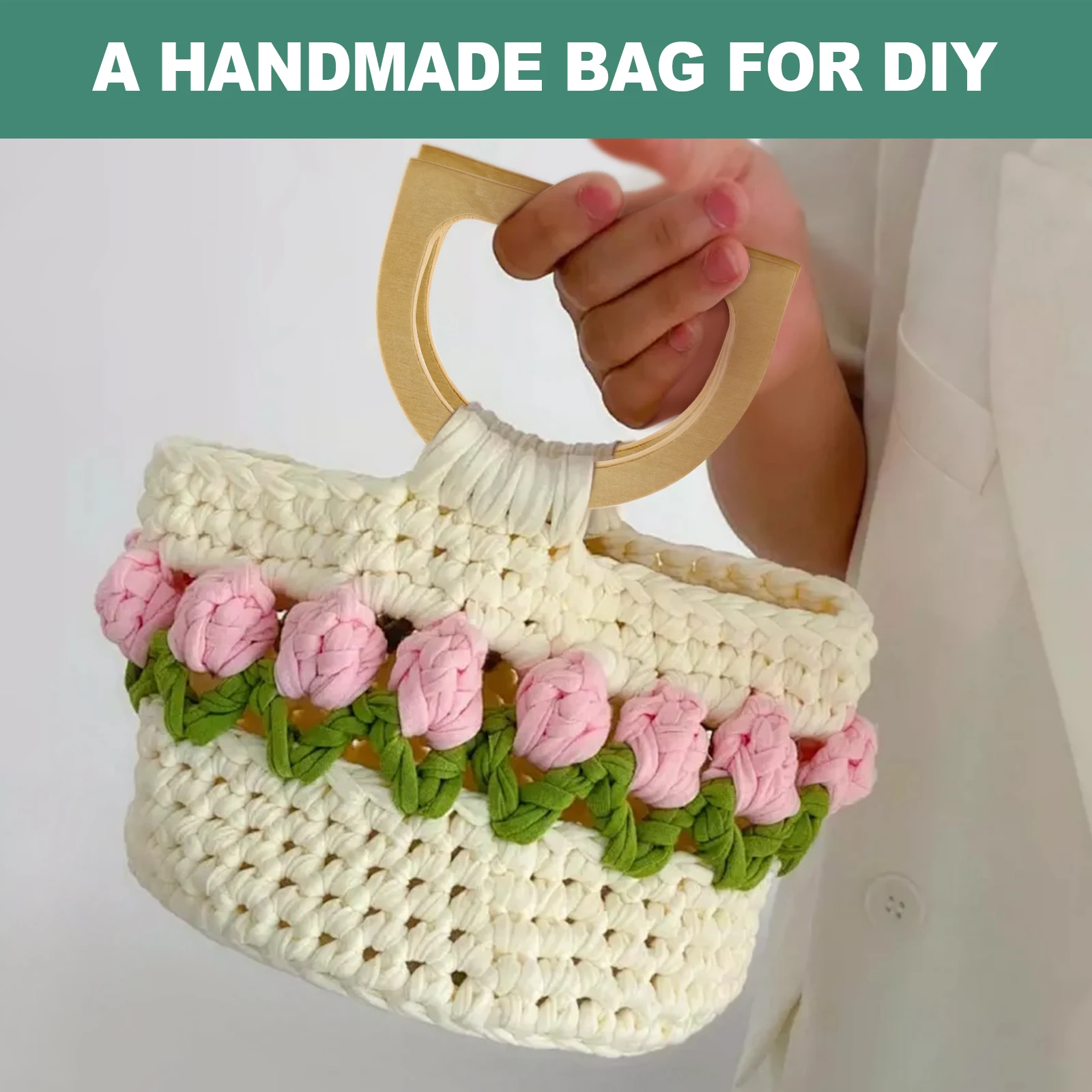 8Pcs Bag Handle D Shaped Handbag Handles 2 Colors Purse Handles 3.3&times;4.7&times;0.35 Inch Purse Handle Tool Decorative Handbag