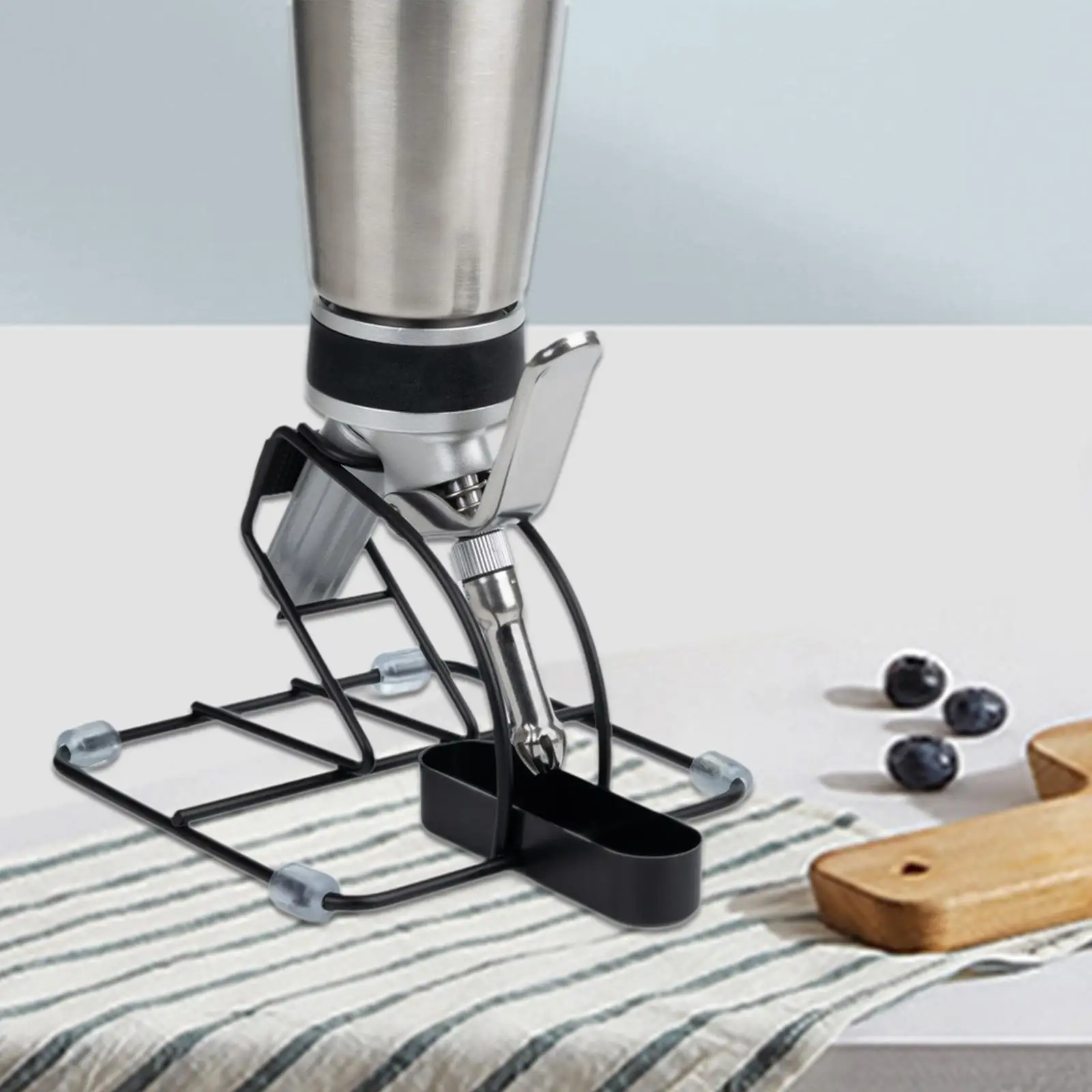 Whipped Cream Bottle Stand Countertop Stand Cream Whipper Accessory Sturdy Iron Bracket Holder