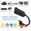 USB Video Capture Card VHS to Digital Converter HD/RCA/S-video to USB2.0 Audio Video Record Capture Device for Hi8 DVD PS3 PS4 5