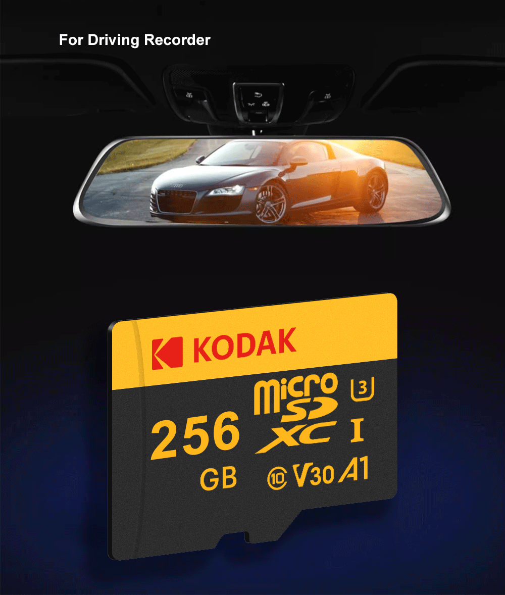 KODAK Micro SD-Karte Speicherkarte BIS ZU 100MB/s C10 U3 32GB 64GB 128GB 256GB TF-Karte 4K HD Für USB-Kartenleser-Adapter Microsd – Detail 7