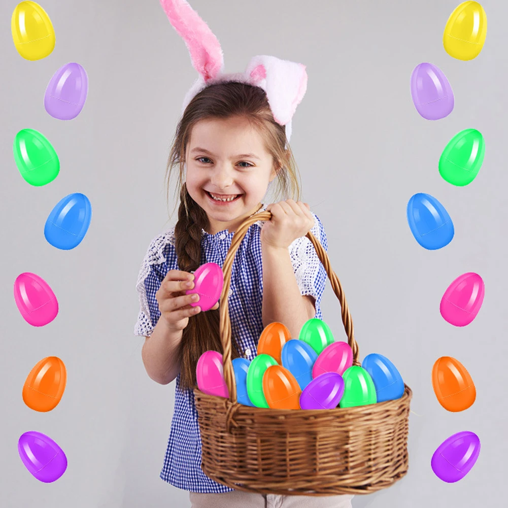 Plastic Fillable Easter Eggs for Kids Party Decorations