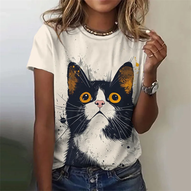 oneforus Magliette estive da Uomo e da Donna in Cotone Sciolto T-Shirt Hip-Hop in Stile Cinese