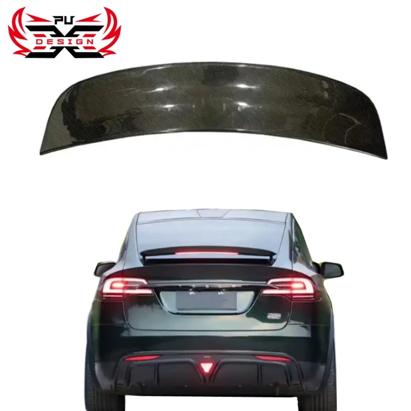 

Задний спойлер из углеродного волокна, заднее крыло автомобиля, для тела Tesla Model X 2021-2023