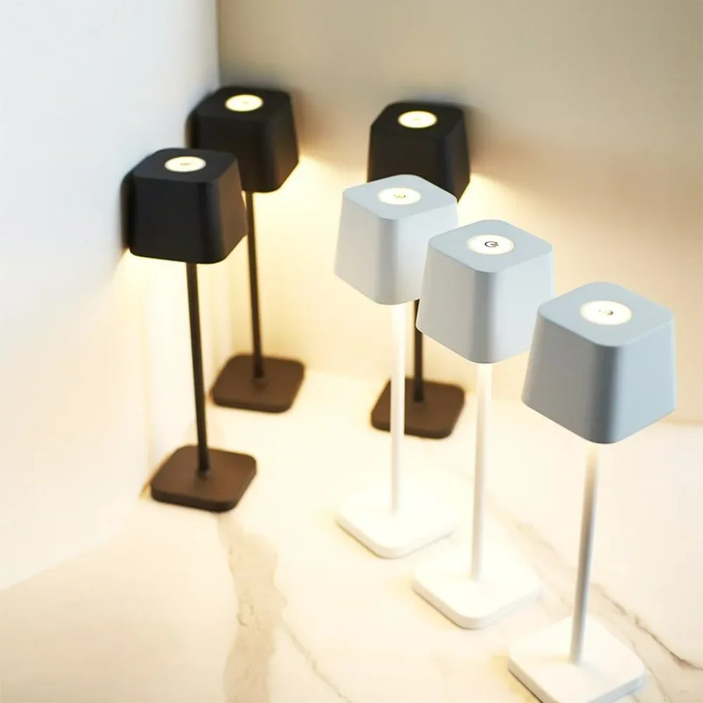 Modern Rechargeable Cordless Table Lamp in Bedroom USB Lighting Bar Hotel Restaurant Cordless Table Lamp Acrylic Decoration