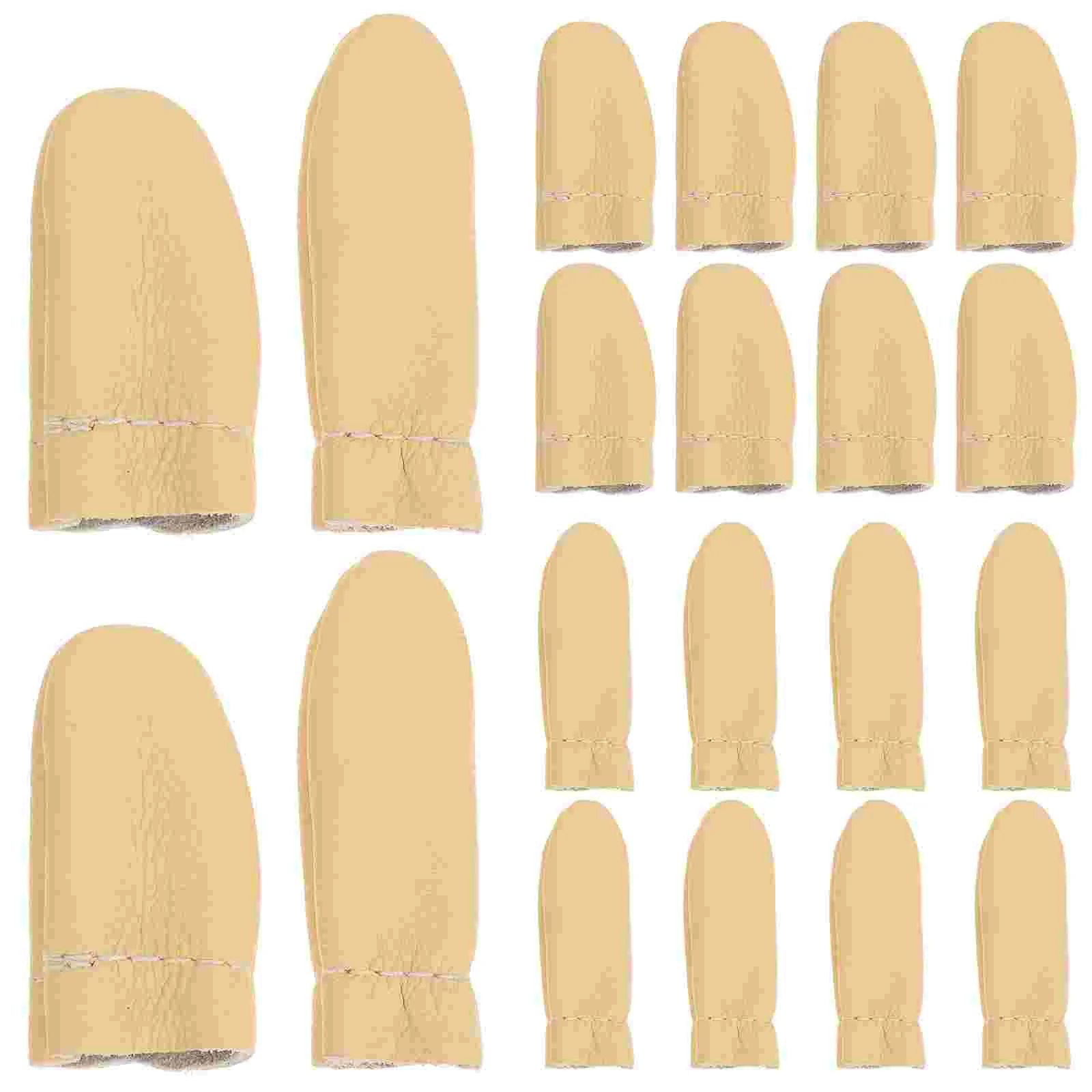 

Thumb Protector Finger Cots: 20Pcs Covers for Cut Resistant Protection, Anti-Slip, Reusable (Random Color)