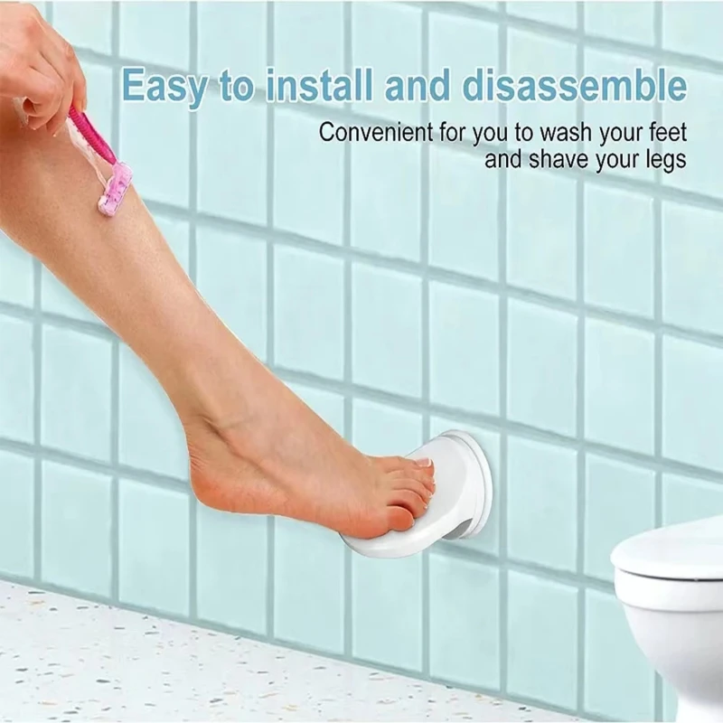 Bathroom Shower Foot Rest Shaving Leg Step Aid Grip Holder Pedal Step Suction Cup Non Slip Foot Pedal Wash Feet